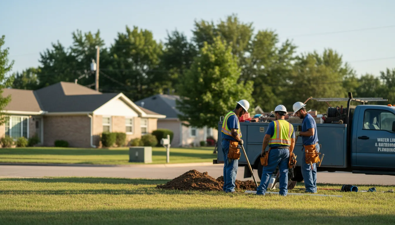 Residential water line and bathroom plumbing service in Lowgap, NC
